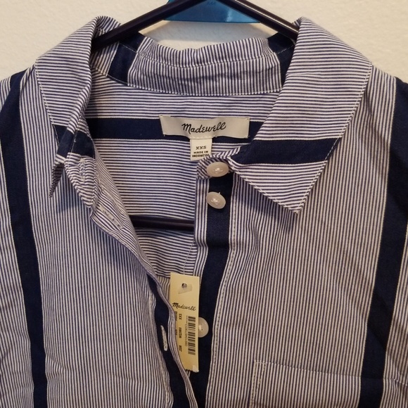 NEW Madewell Striped Button Down Tunic - Picture 3 of 4